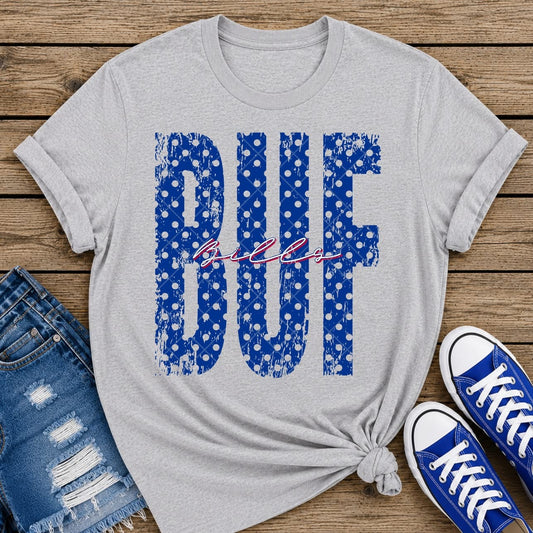 Buff Polka Dot Blue