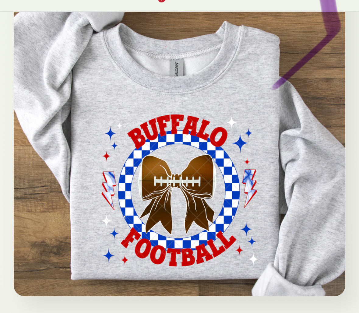 Buffalo Football Bow
