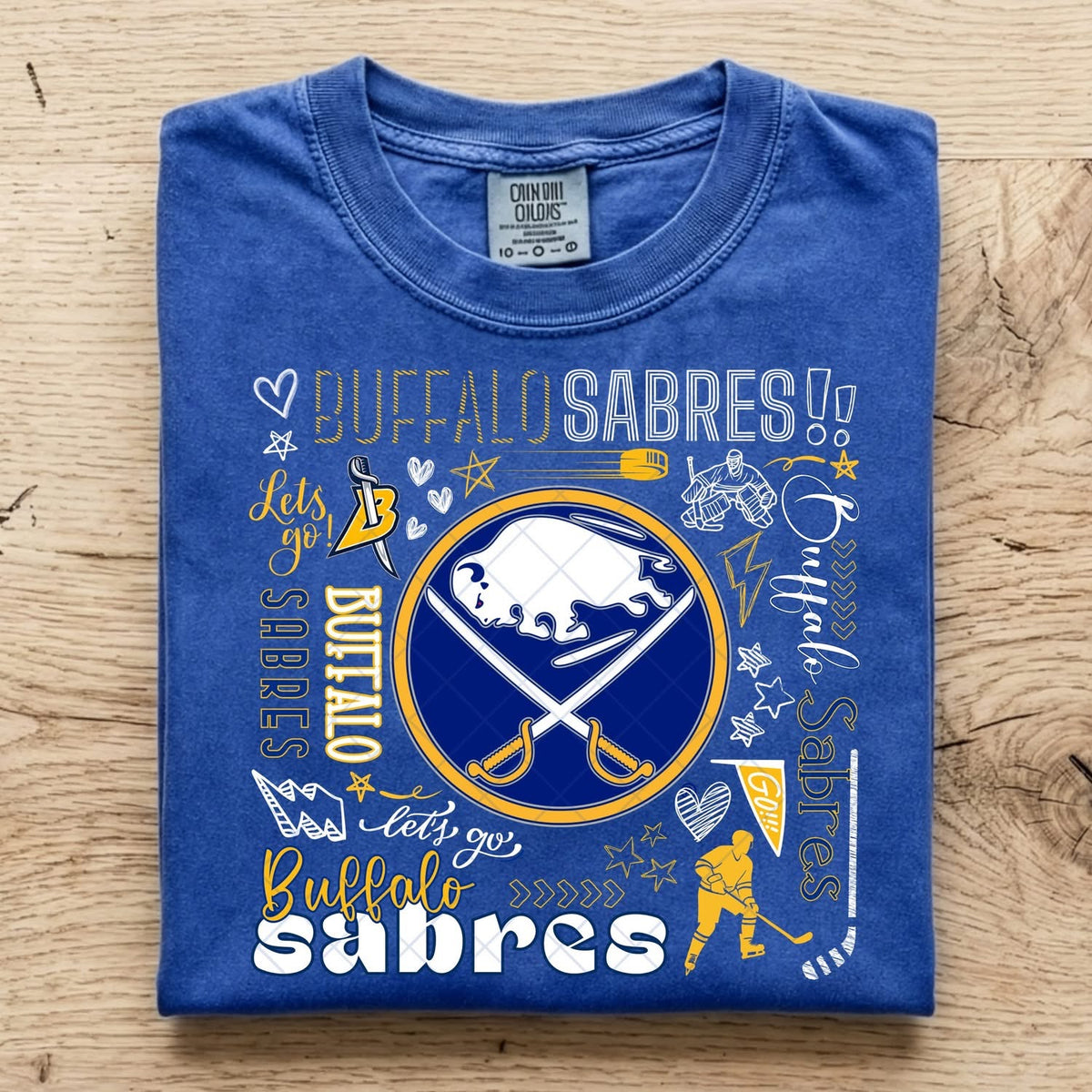 All Buffalo Hockey blue and yellow
