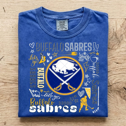 All Buffalo Hockey blue and yellow