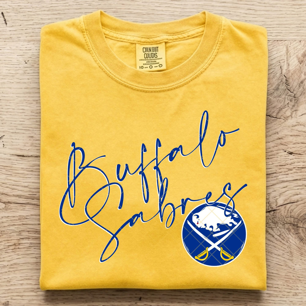 BUF Sabres Blue and White script (