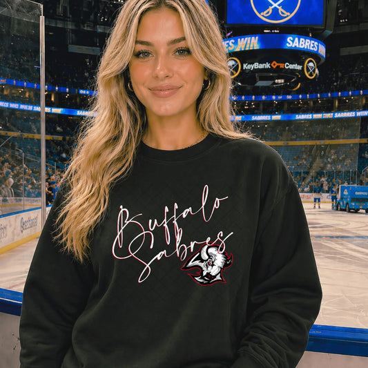 BUF Sabres White and Red script