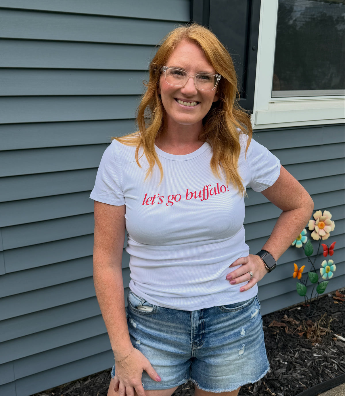 let’s go buffalo women’s ribbed tee