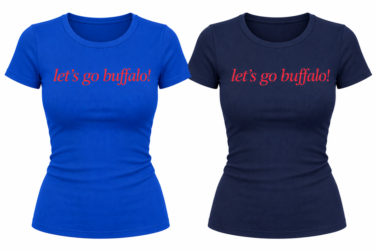 let’s go buffalo women’s ribbed tee