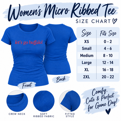 let’s go buffalo women’s ribbed tee