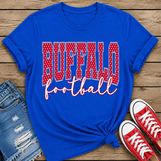 Buffalo Polka Dot Football Red