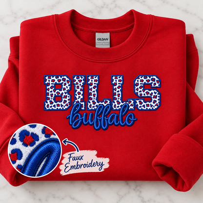 Bills Blue Faux embroidery