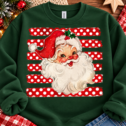 Santa polka dots and stripes